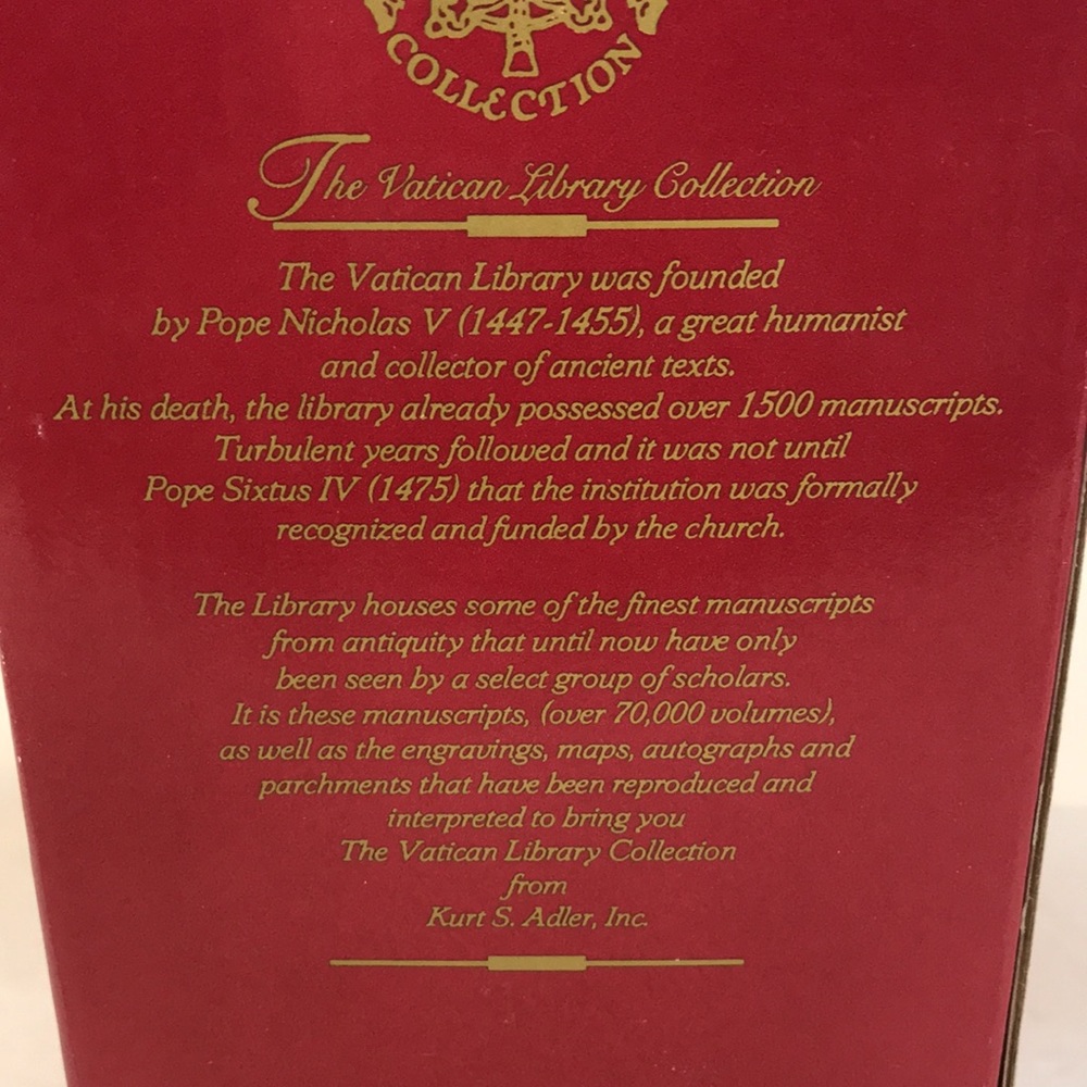 Madonna Mary Jesus Statue Vatican Library w/ Box - Picture 8 of 8